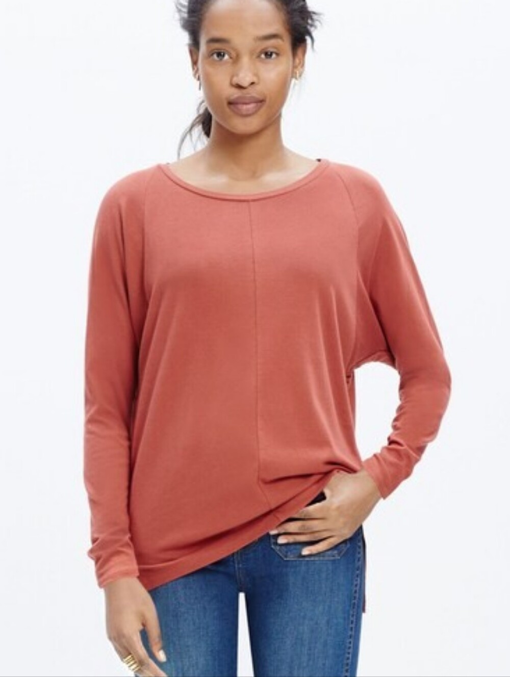 Madewell Songbook Dolman Tee Warm Umber Size XSmall